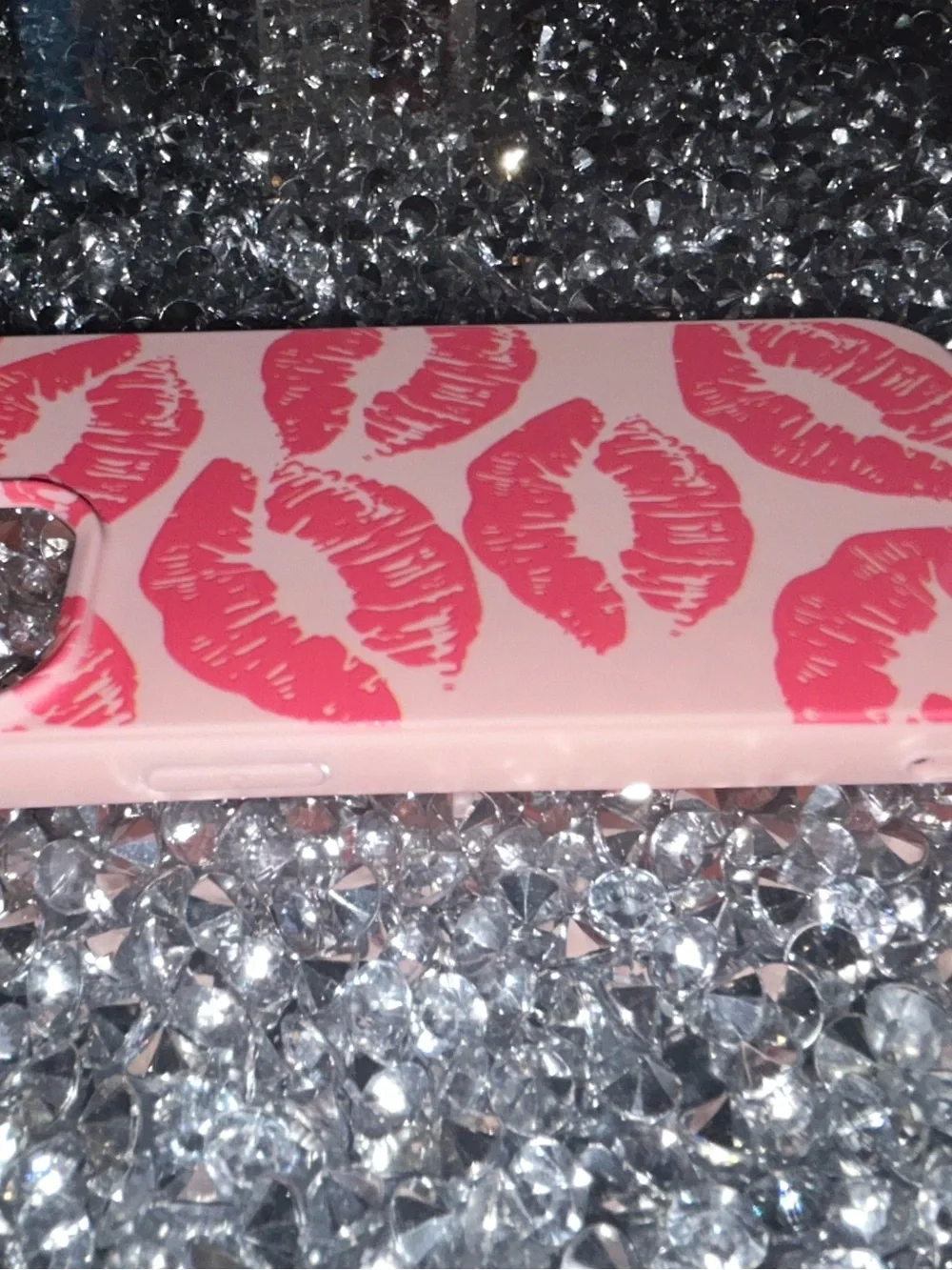 Pink Lip Print Phone Case - Women Accessories